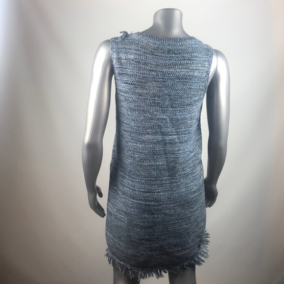Holding Horses Blue Knit Fringe Sweater Dress - Picture 4 of 6